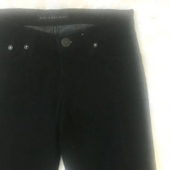 Rock & Republic Side Coated Black Skinny Jeans 25 - Picture 5 of 6